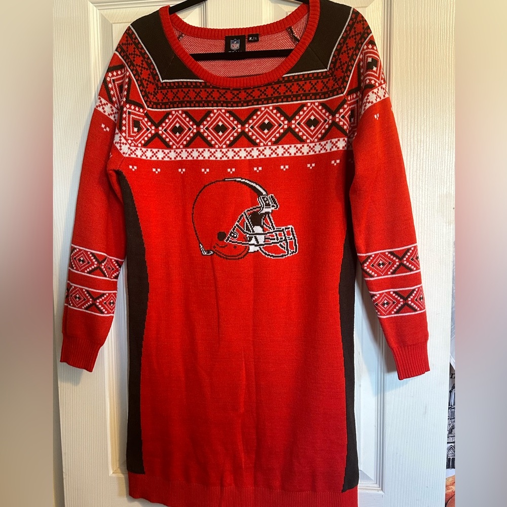 Cleveland Browns Christmas sweater dress